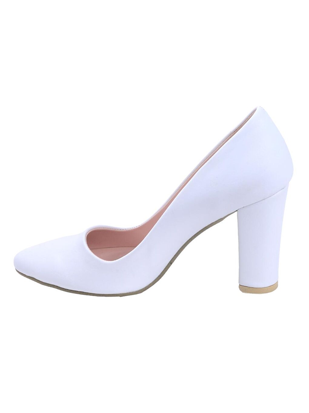 Beyaz Cilt 8 Cm Topuklu Kadın Ayakkabı 137029-311-3