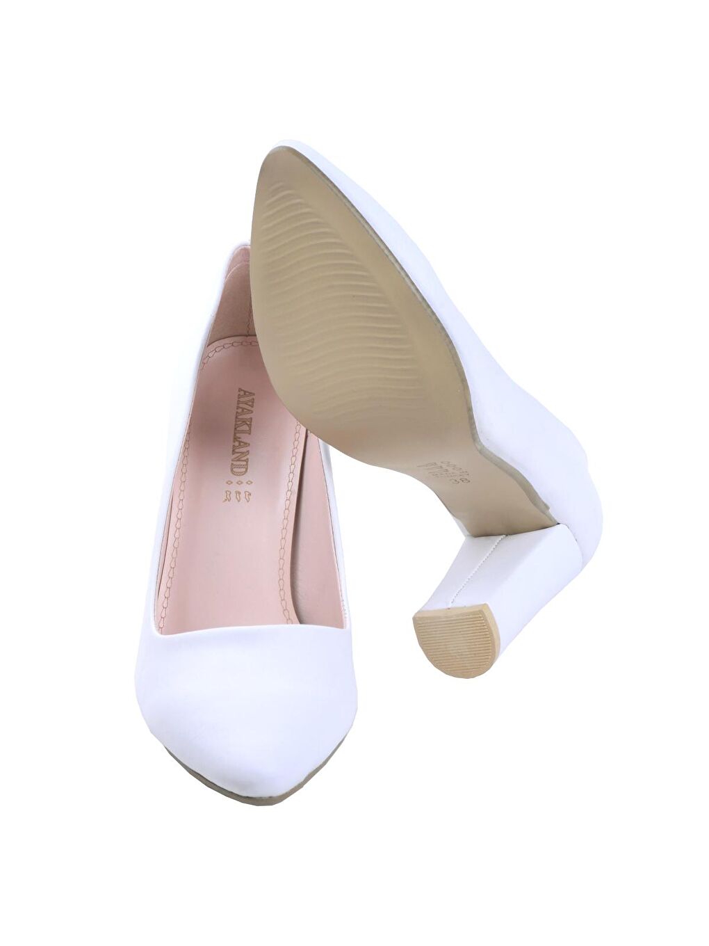 Beyaz Cilt 8 Cm Topuklu Kadın Ayakkabı 137029-311-4