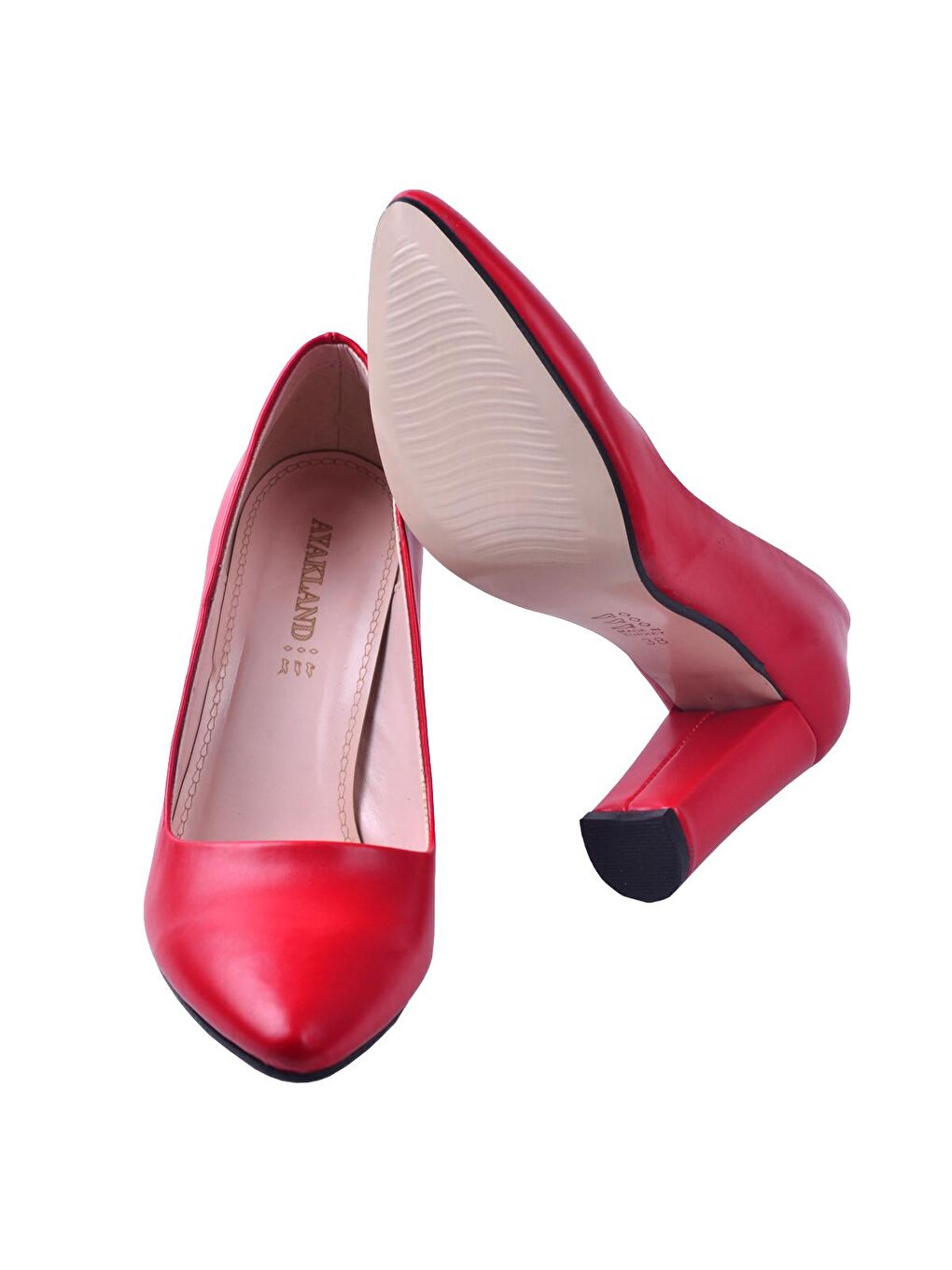 Kırmızı Cilt 8 Cm Topuklu Kadın Ayakkabı 137029-311-4