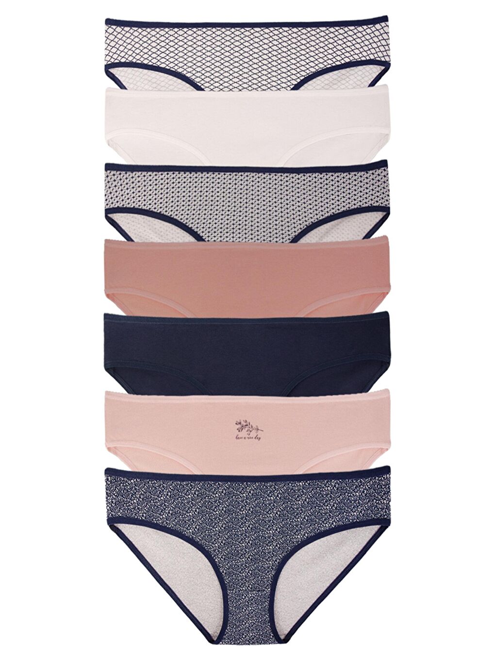 Karışık Kadın Pamuklu Likralı Külot 7'Li Paket