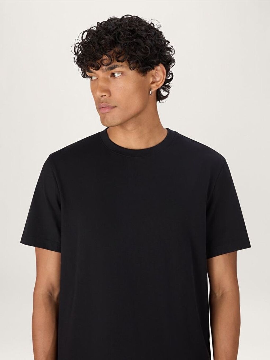 Gri Erkek Bisiklet Yaka Standart &Regular Fit Tişort SPR25TS930-3