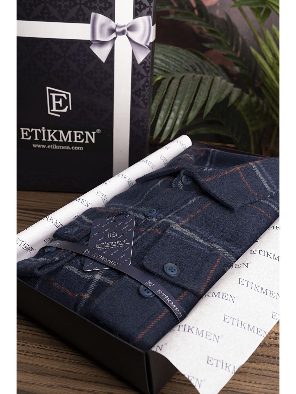 Lacivert Mavi Çizgili Oversize (Geniş Kalıp) Kalın %100 Pamuk Erkek Oduncu Gömlek-6