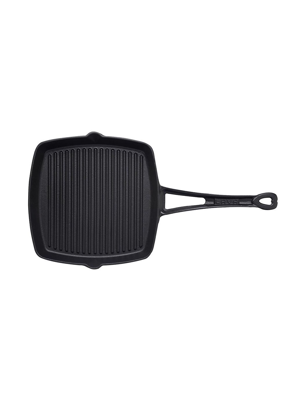 Siyah Kare Izgara Tava Döküm Demir Yekpare Saplı. Ölçü 26x26cm.-1