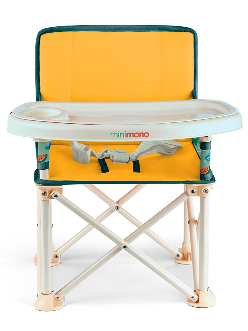 Büyük Boy Katlanır Portatif Mama Sandalyesi - Sarı-2