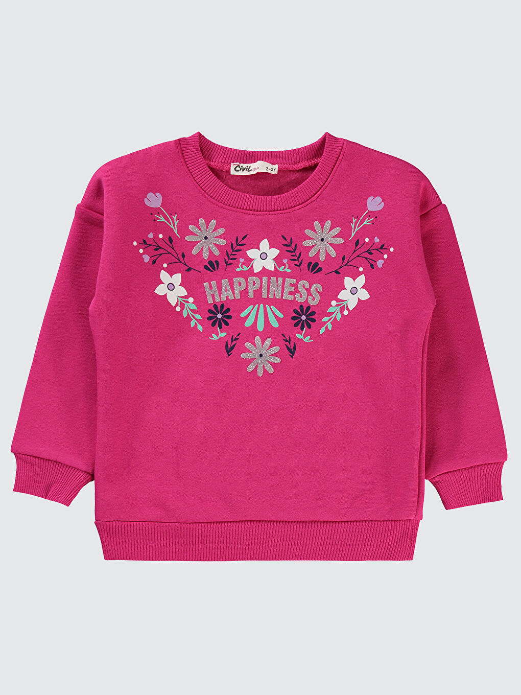 Girls Kız Çocuk Sweatshirt 2-5 Yaş Fuşya