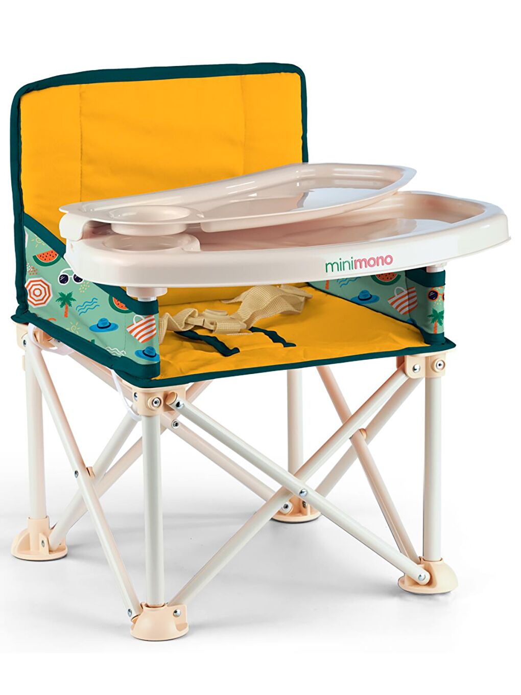 Büyük Boy Katlanır Portatif Mama Sandalyesi - Sarı-5