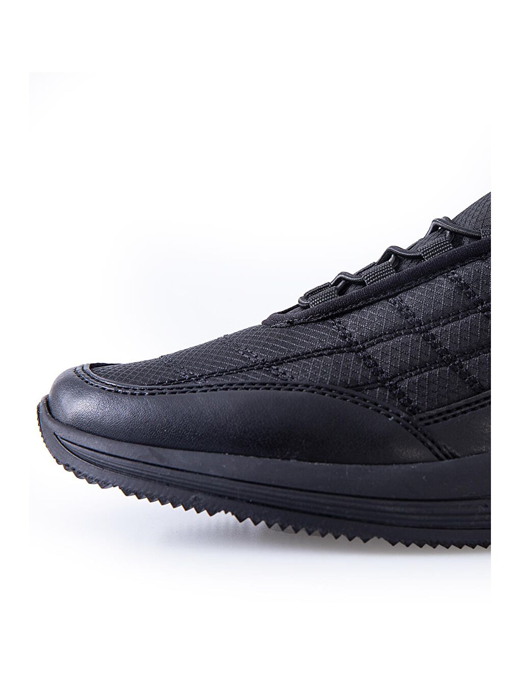 Siyah Bağcıklı Kapitone Suni Deri Detaylı Erkek Spor Ayakkabı - 89096-2