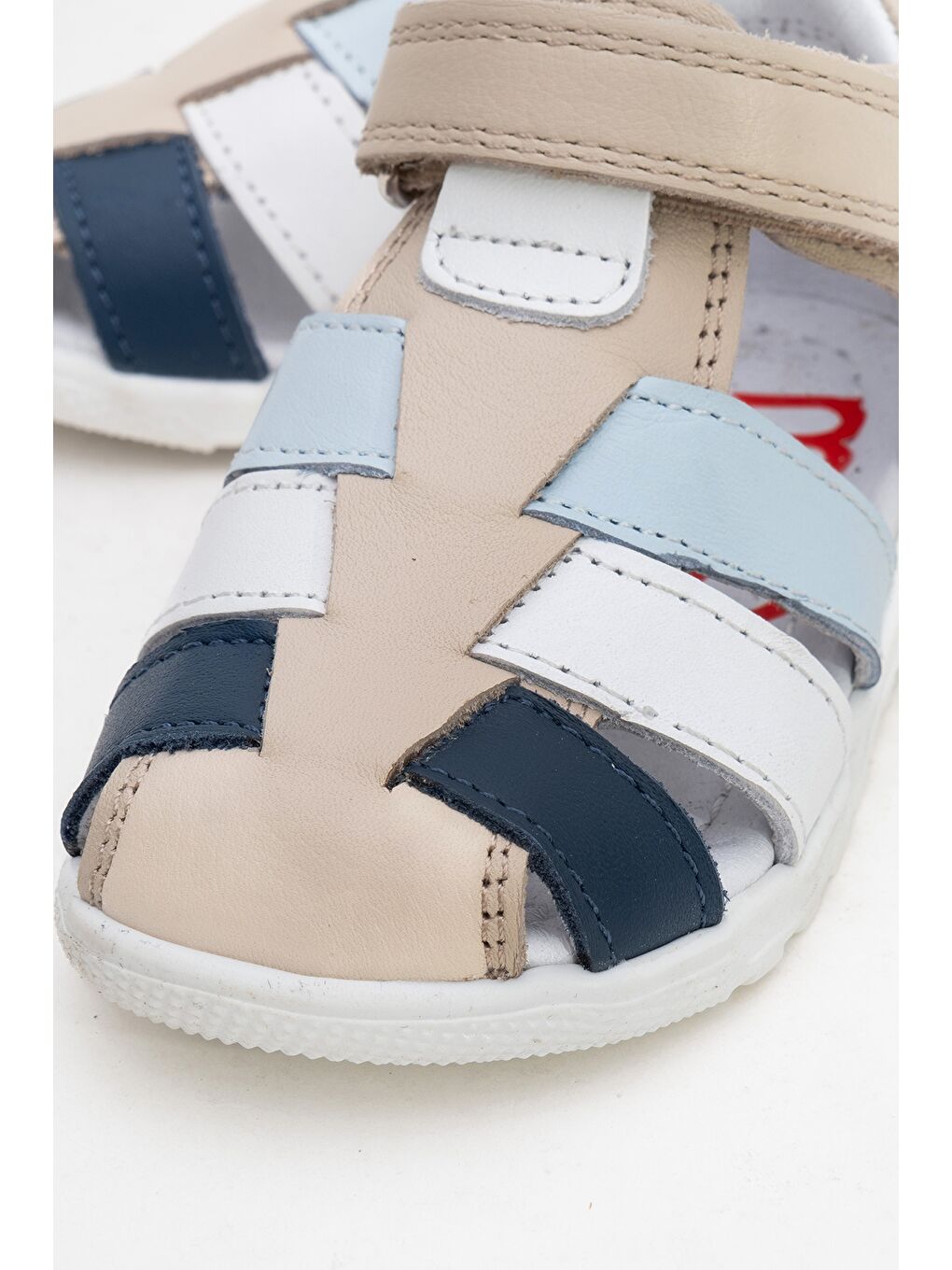 Erkek Çocuk Bej Hakiki Deri Günlük İlk Adım Ayakkabı-1