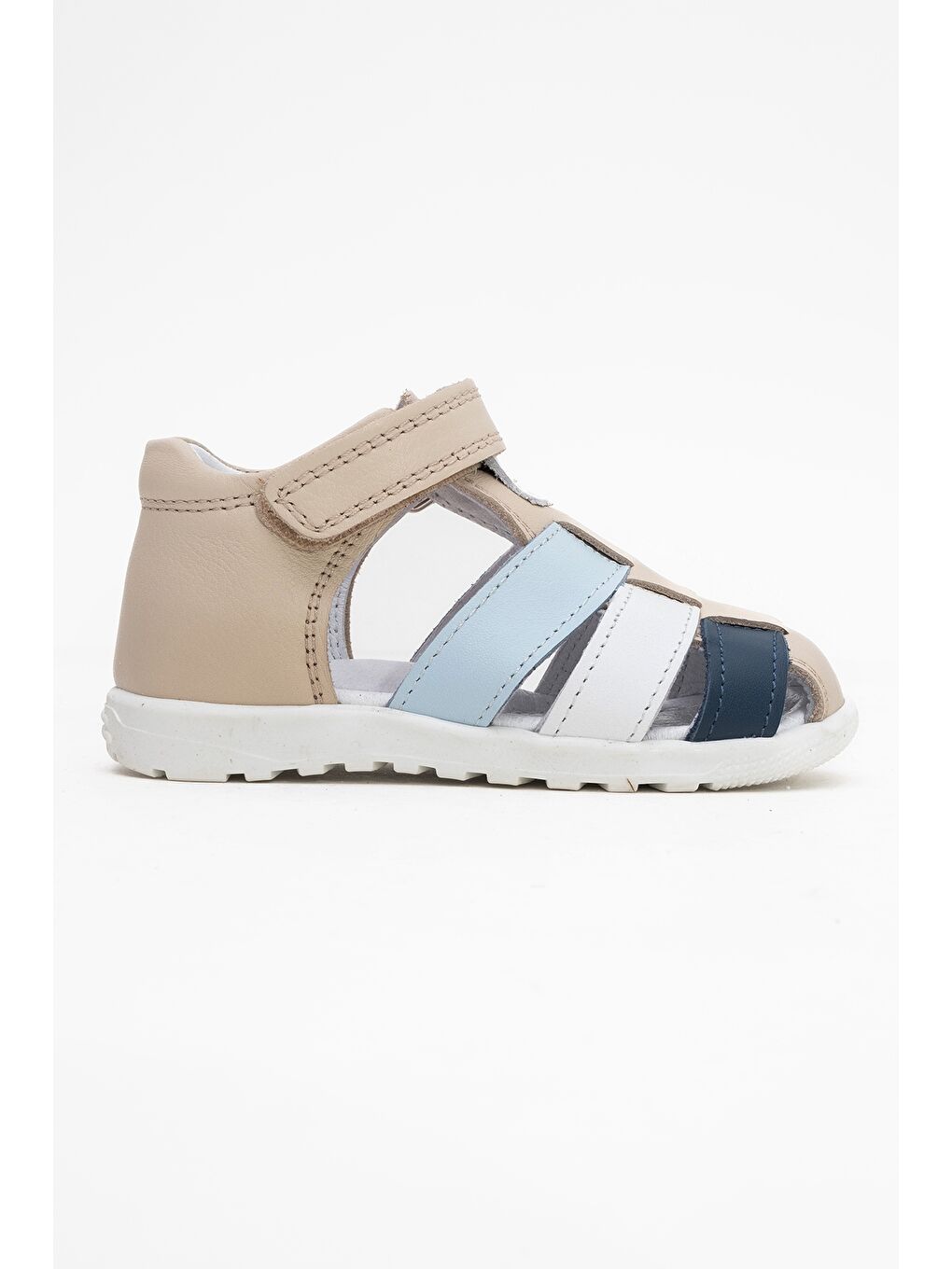 Erkek Çocuk Bej Hakiki Deri Günlük İlk Adım Ayakkabı-3