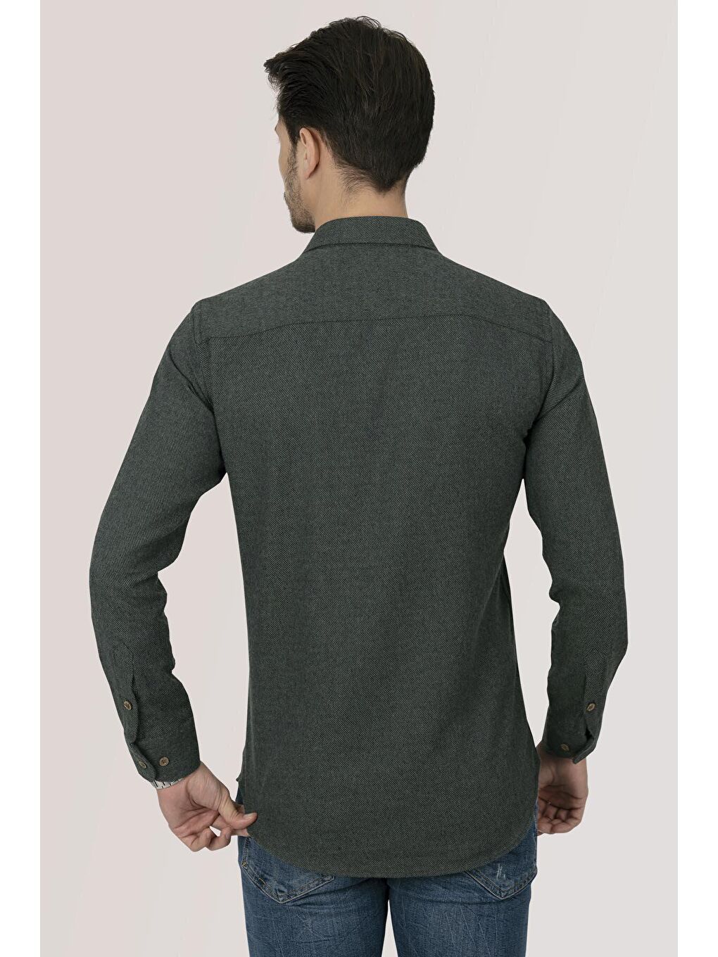 Etikmen Koyu Yeşil Oduncu Slimfit Erkek Gömlek - 5