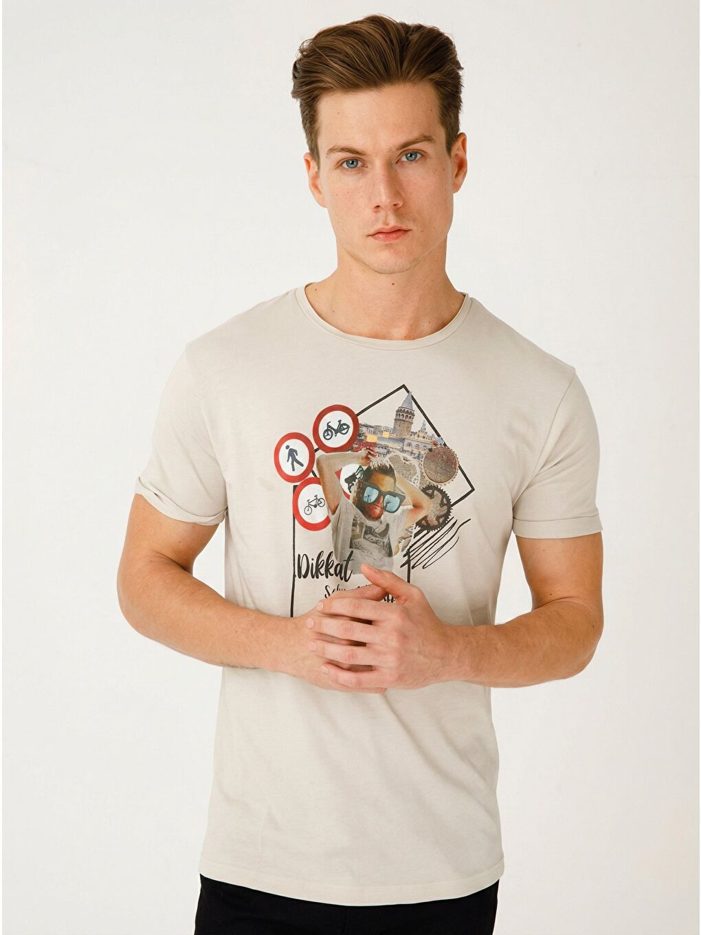 Beyaz Nature Durak Erkek Tişört