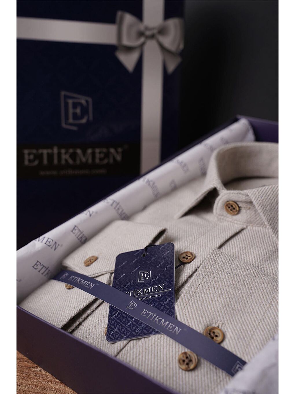 Kahverengi Sütlü Kahve Slimfit Düz Oduncu Erkek Gömlek-6