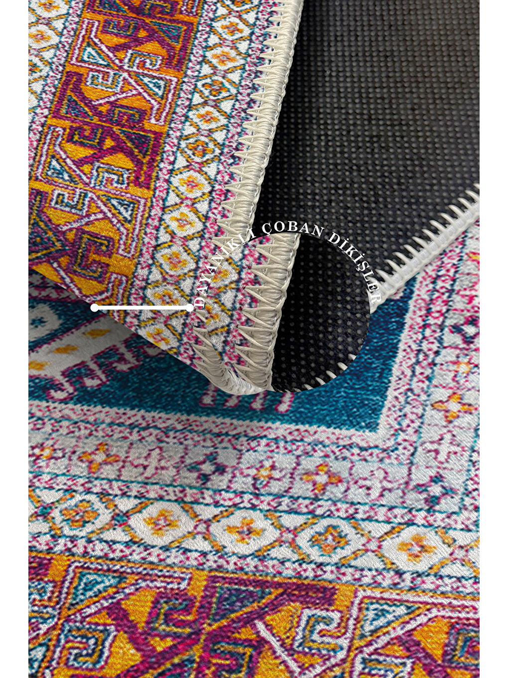 Turuncu Dekoratif Özel Tasarım Yıkanabilir İnce Kaymaz Tabanlı Modern Halı KECE FR23-3