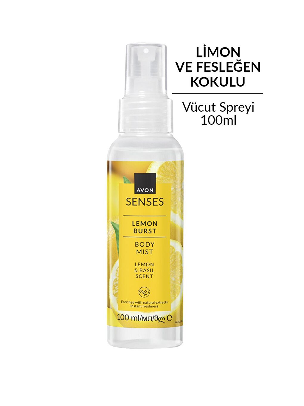 Senses Lemon Burst Limon ve Reyhan Kokulu Vücut Spreyi 100 Ml.-1