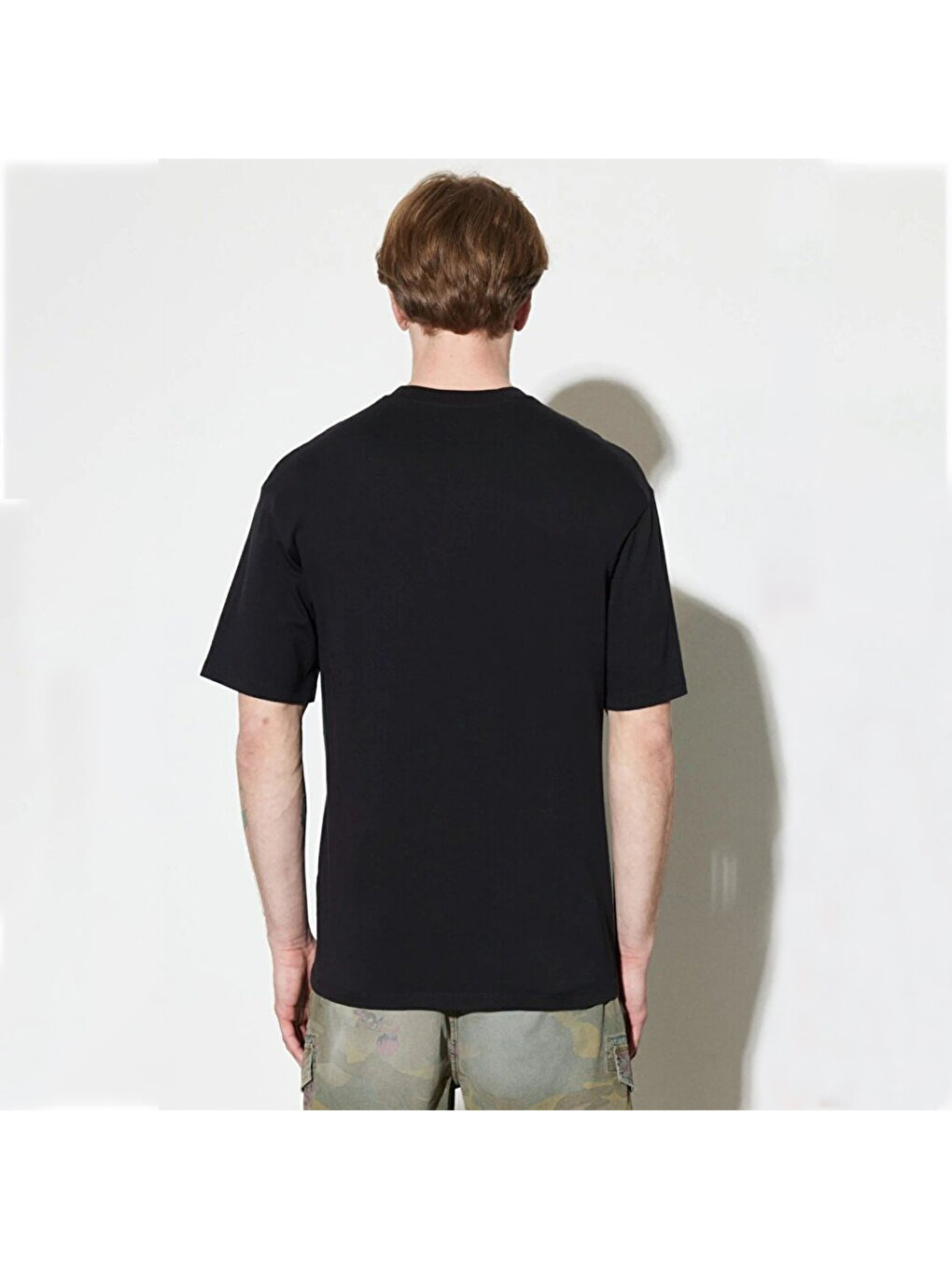 Erkek Siyah Bisiklet Yaka Tişört-2