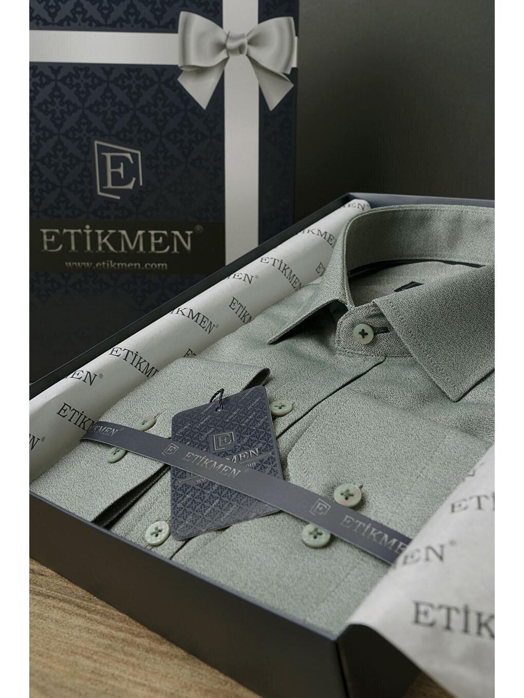 Etikmen Turkuaz Su Yeşili Slimfit Erkek Gömlek - 3