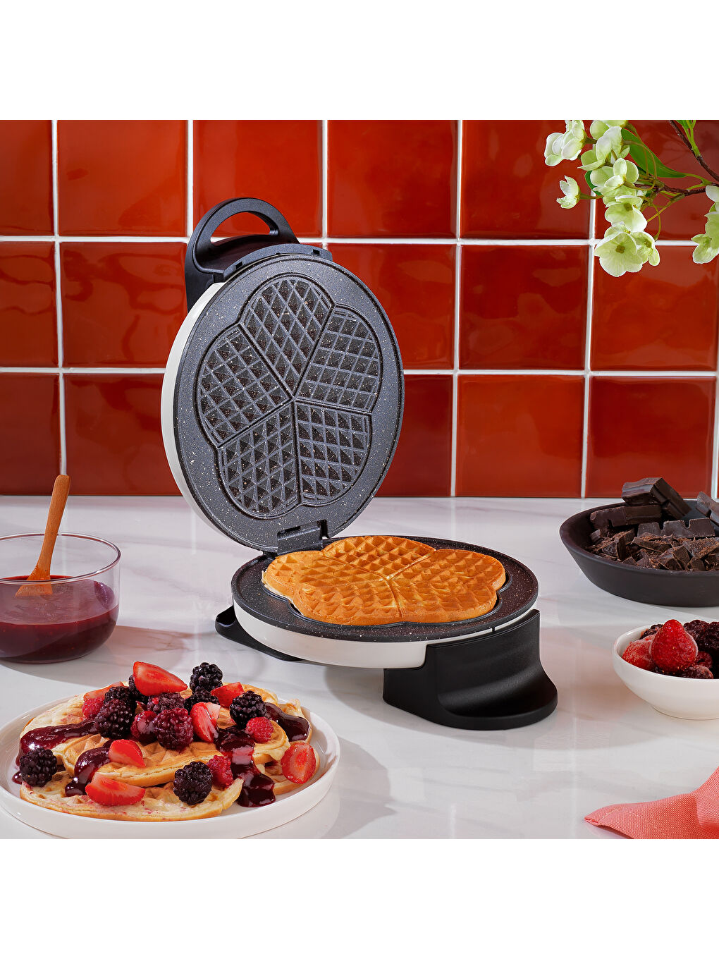 Waffle Express Waffle Makinesi - Krem