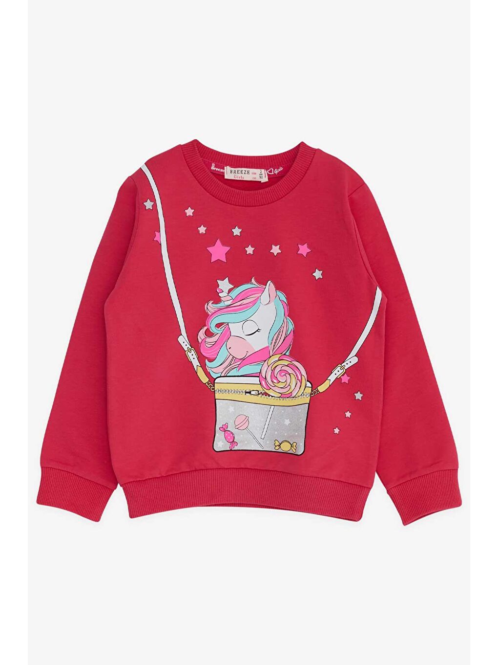 Breeze Fuşya Kız Bebek Sweatshirt Unicorn Fuşya (2 Yaş)