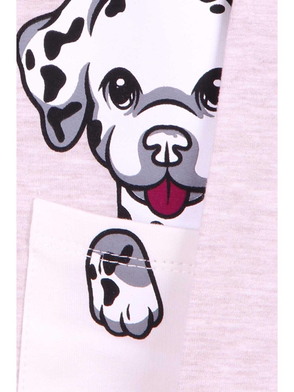 Kız Çocuk Sweatshirt Köpek Baskılı Bej Melanj (2-6 Yaş)-3