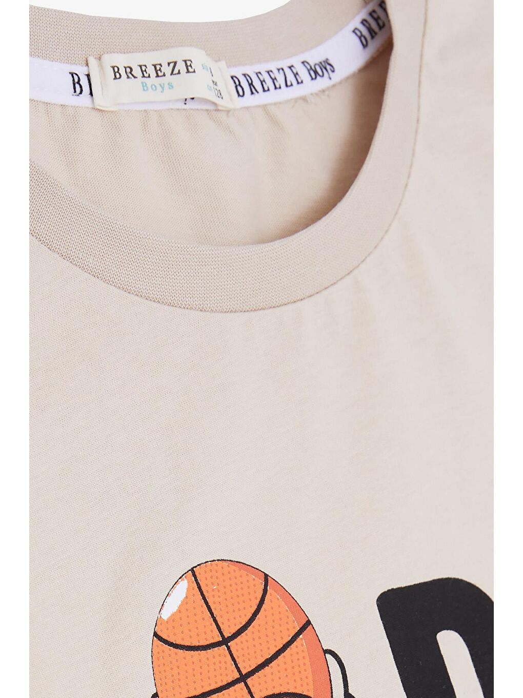 Erkek Çocuk Tişört Rüya Takım Temalı Basketçi Robot Baskılı Bej (4-5 Yaş)-2