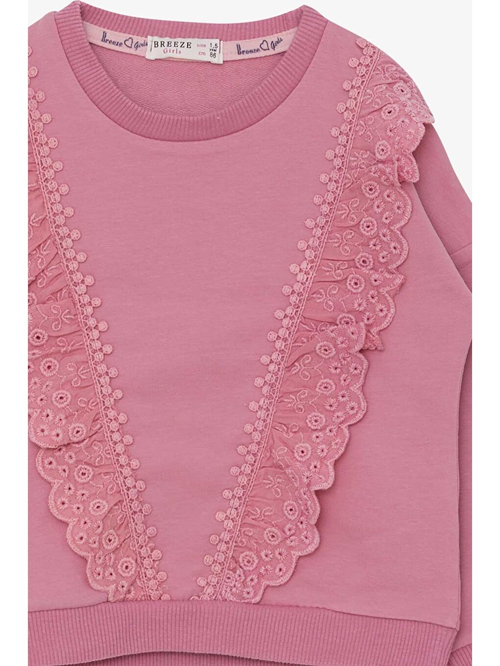 Breeze Gülkurusu Kız Bebek Sweatshirt Güpürlü Gülkurusu (1.5-2 Yaş) - 2