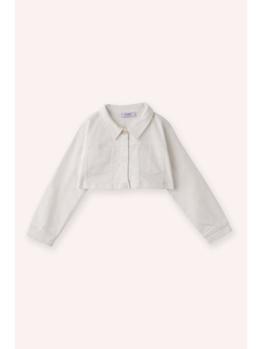 Kız Bebek Ekru Crop Ceket