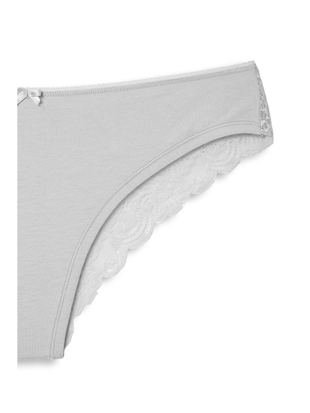 Beyaz Pamuklu Arkası Dantel Kadın Külot-2