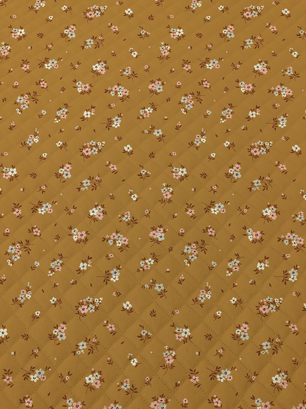 Karışık Modern Desen Çift Kişilik Baskılı Pike (200x220 Cm) Sarı-1