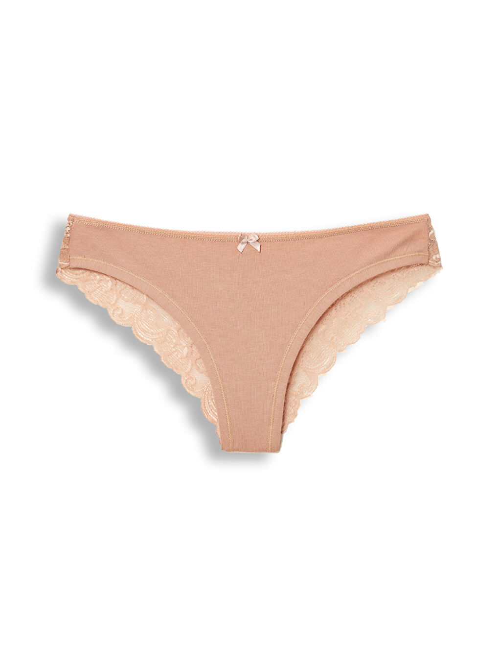 Kahverengi Pamuklu Arkası Dantel Kadın Külot