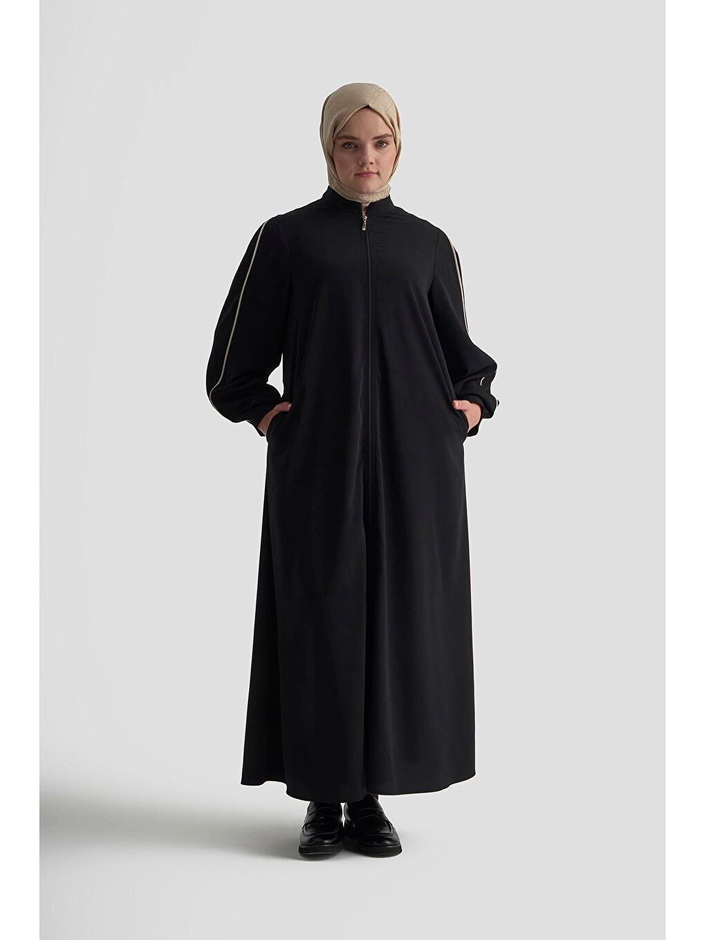 Biye Detaylı Ferace 25Yd3003 Siyah-6