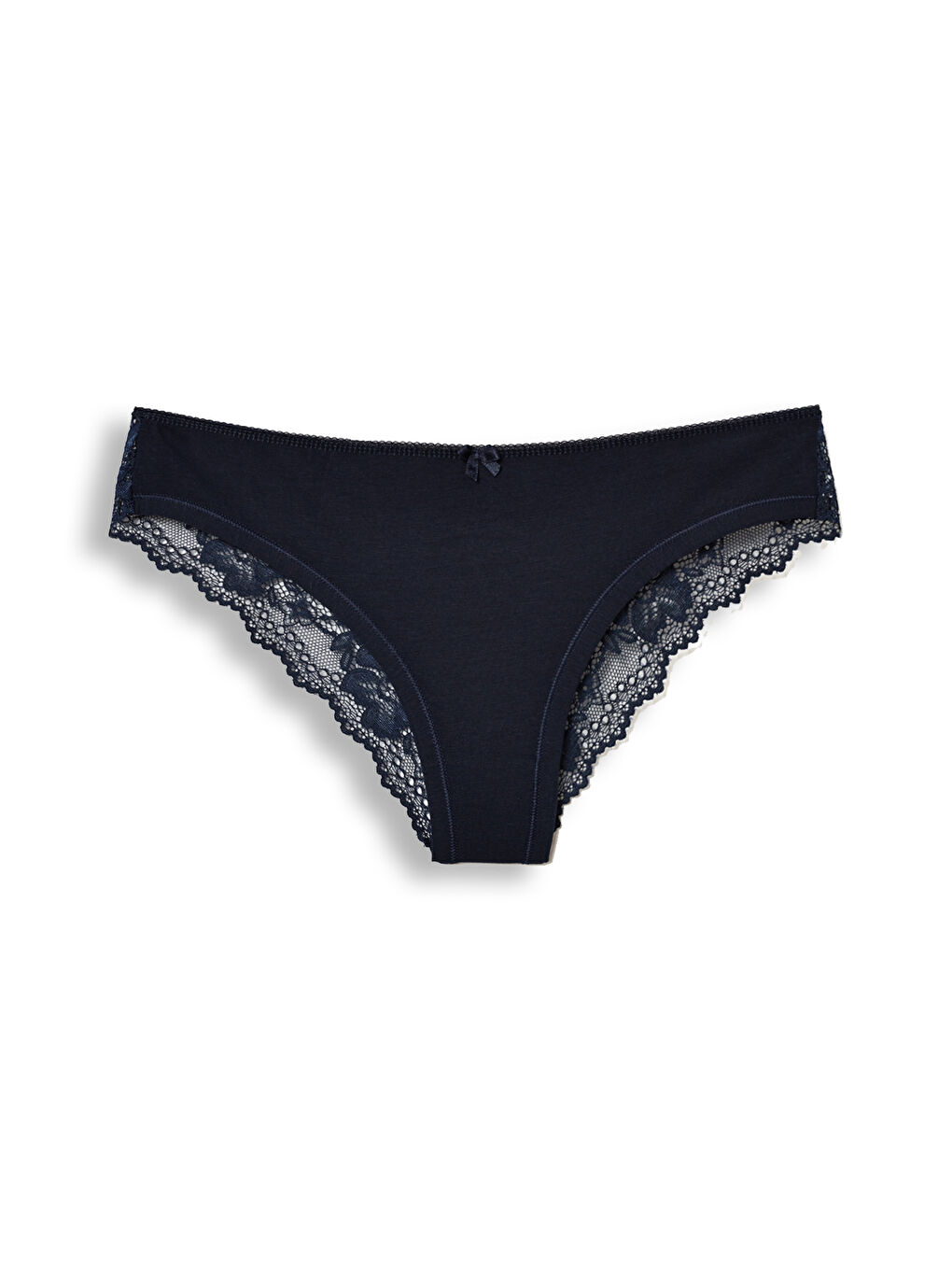 Lacivert Pamuklu Arkası Dantel Kadın Külot