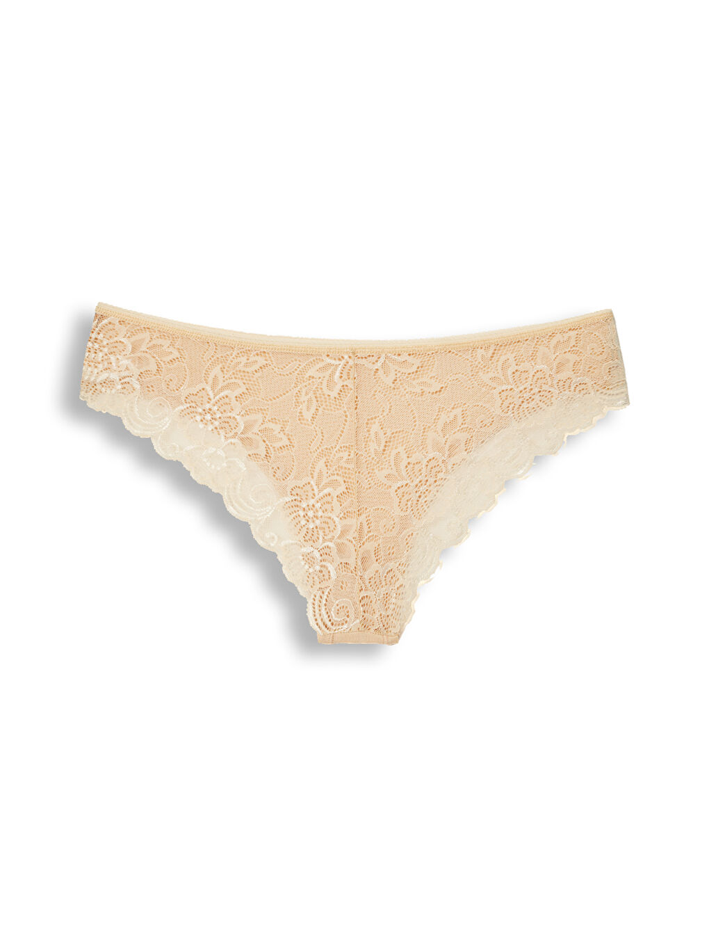 Beyaz Pamuklu Arkası Dantel Kadın Külot 3'lü-4