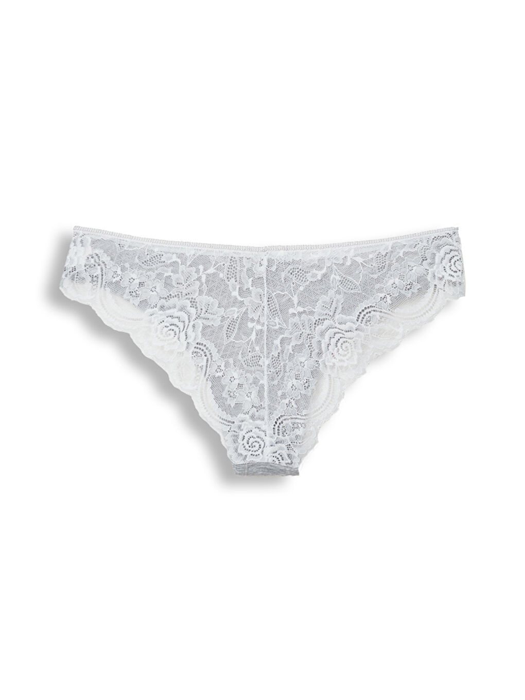 Beyaz Pamuklu Arkası Dantel Kadın Külot 3'lü-5