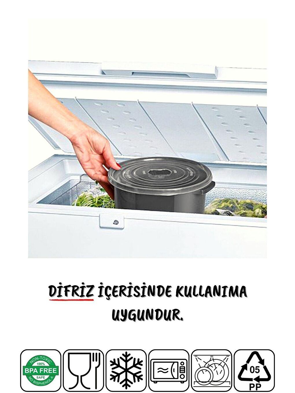 Nandy Home Antrasit Mikrodalga Ve Difrizde Kullanılabilen Saklama Kabı Seti Dikdörtgen 6'lı Antrasit - 3