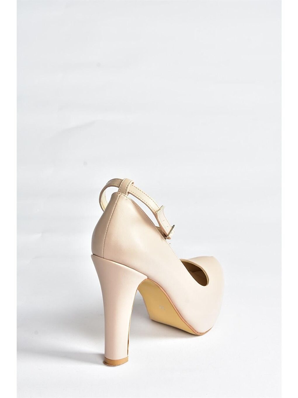 Bej Ten Platform Topuklu Kadın Abiye Ayakkabı M348007709-4