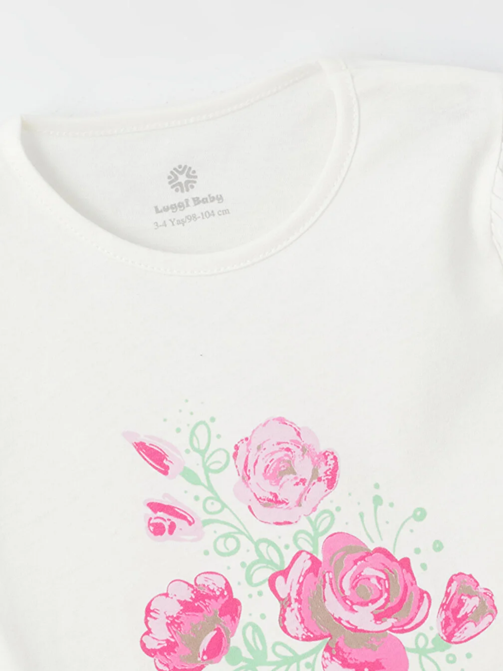 Ekru Bisiklet Yaka Uzun Kollu Kız Bebek Takım 2'li-2