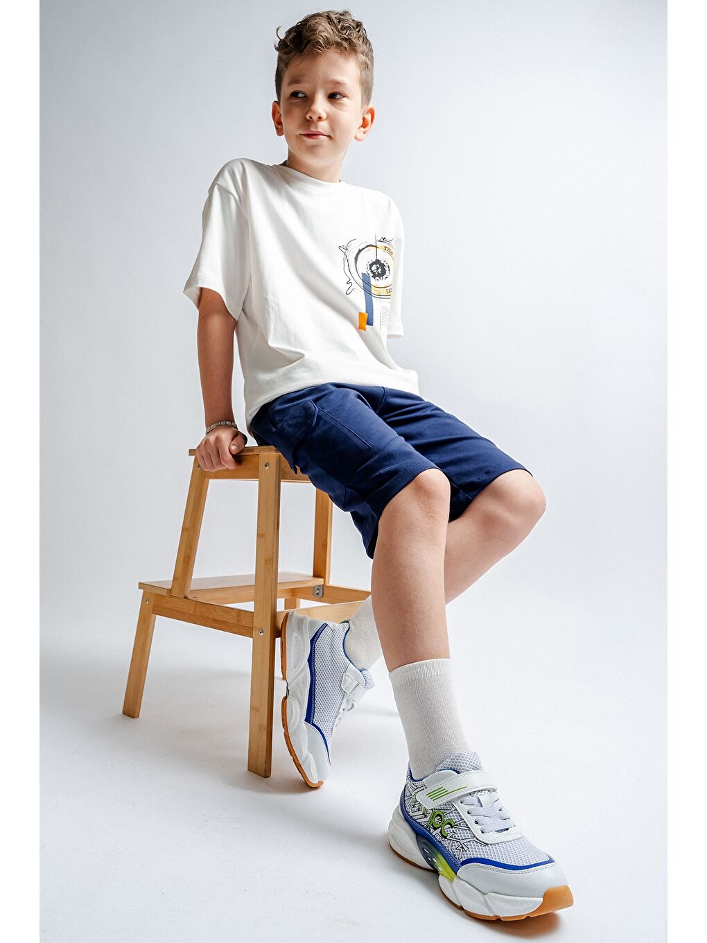 Erkek Çocuk Beyaz Günlük Spor Ayakkabı