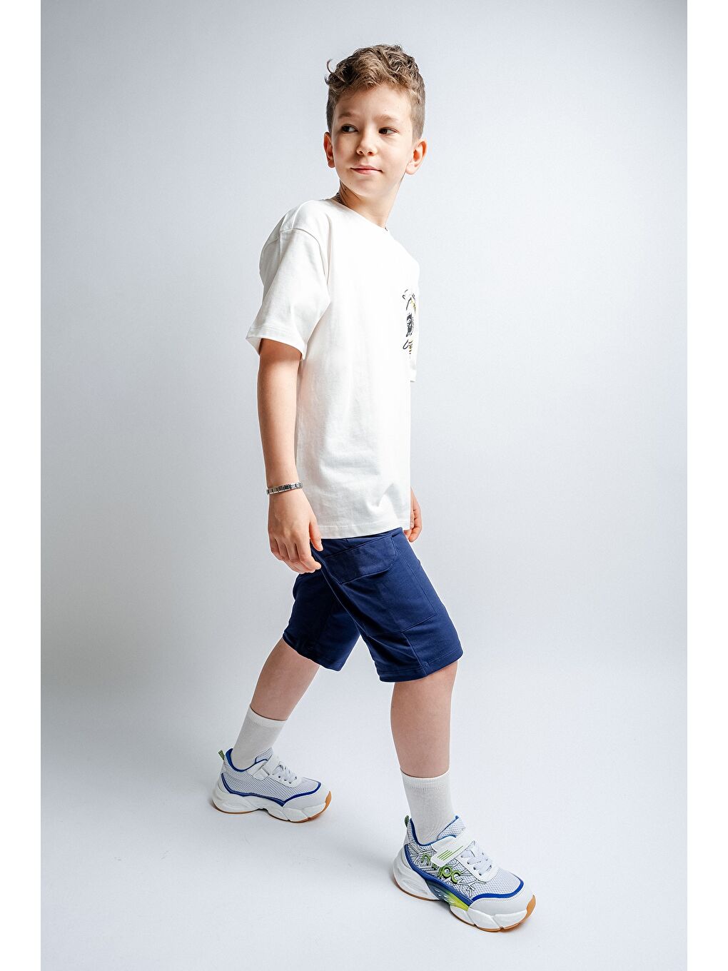 Erkek Çocuk Beyaz Günlük Spor Ayakkabı-1