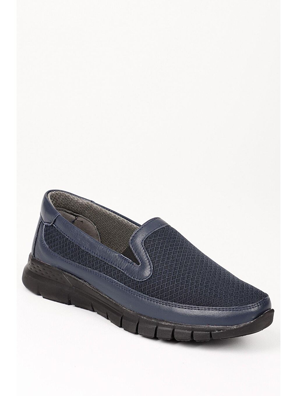 Lacivert LACİVERT  Hakiki Deri Yuvarlak Burun Dolgu Taban Kadın Günlük Ayakkabı 42224-4