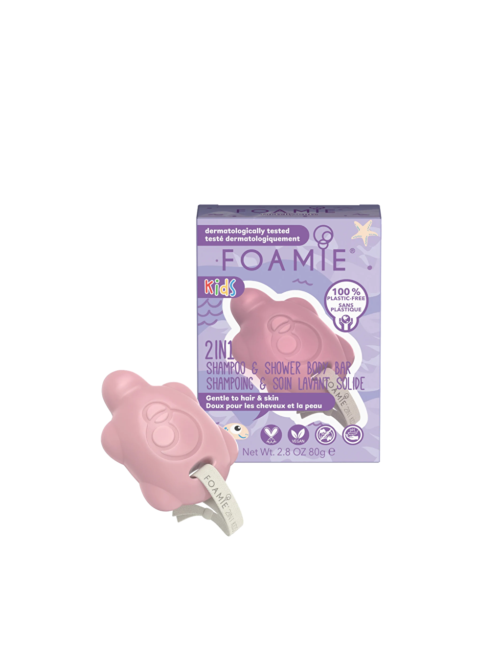 Foamie Renksiz Kids 2in1 Şeftalili Saç ve Vücut Sabunu 80 g