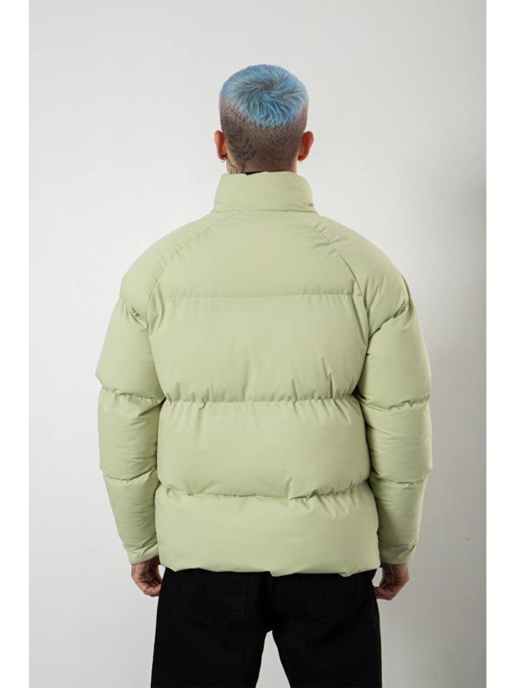 Yeşil Çift Cepli Oversize Şişme Mont 3KXE4-46520-08-4