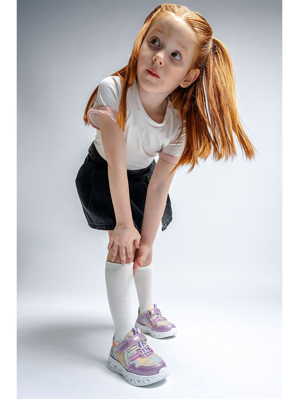 Kız Çocuk Lila Işıklı Spor Ayakkabı-1