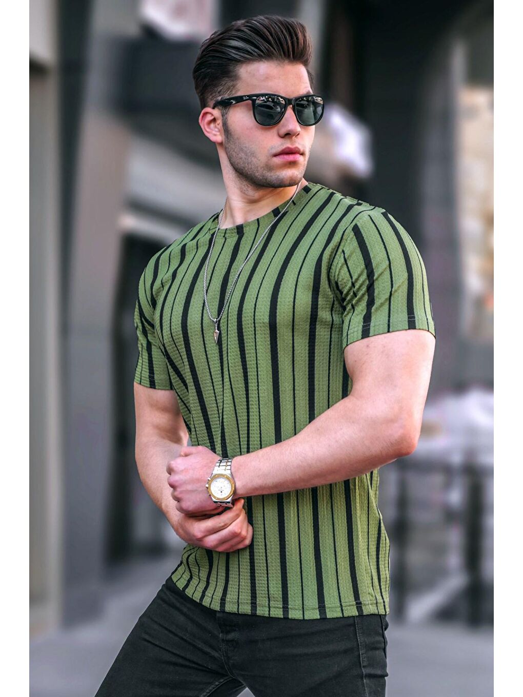 Haki Erkek Tişört 5266