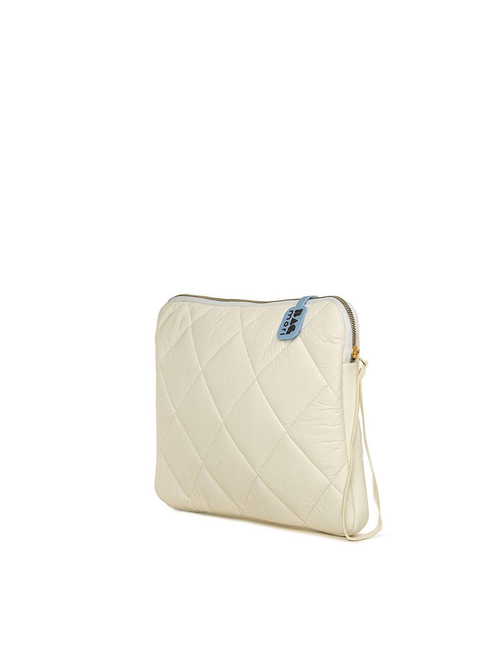 Beyaz Kapitone Puf Tablet Portföy Çanta-1