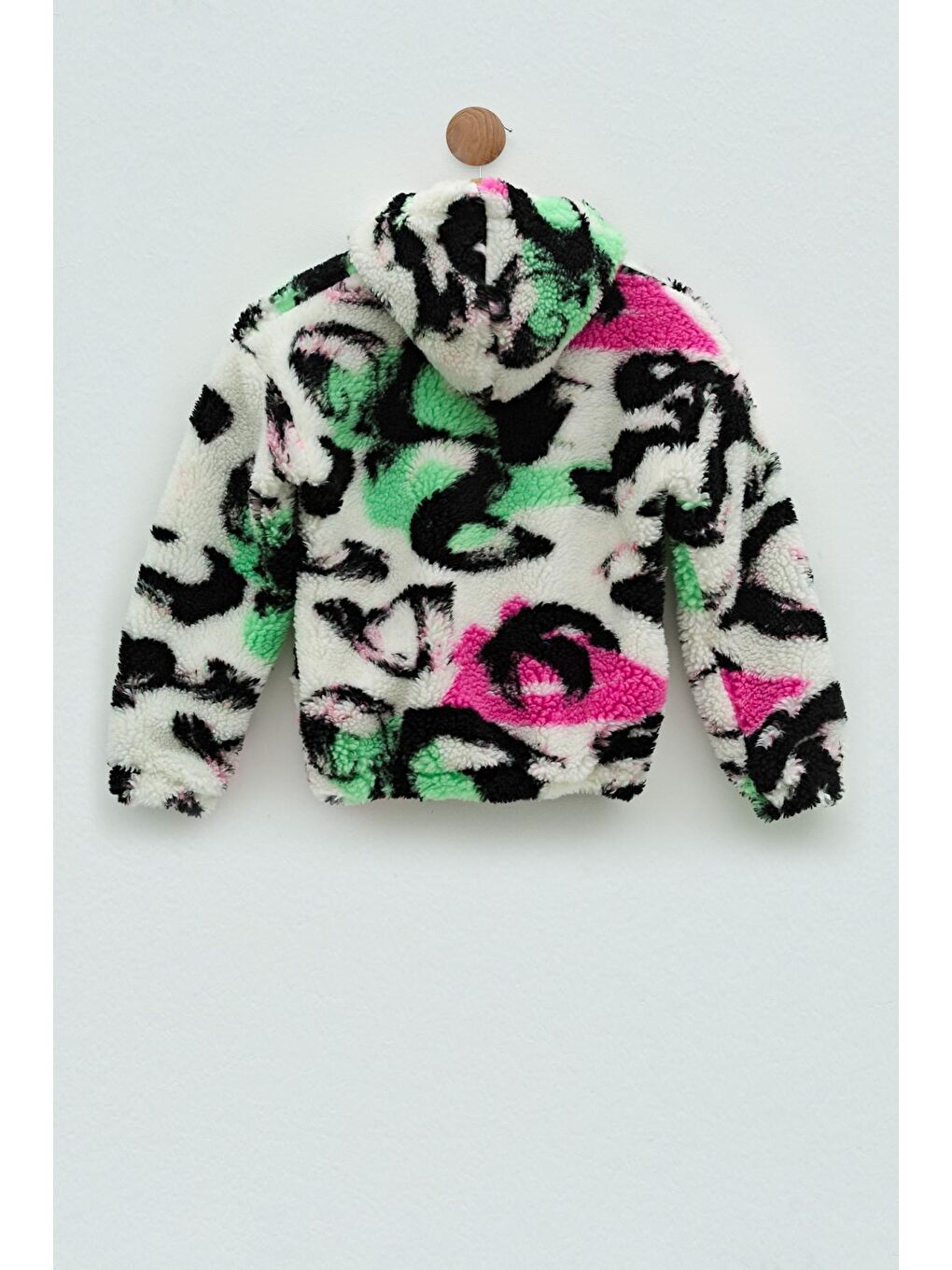 Siyah Kız Cocuk Peluş Astarlı Fermuarlı Mont-1