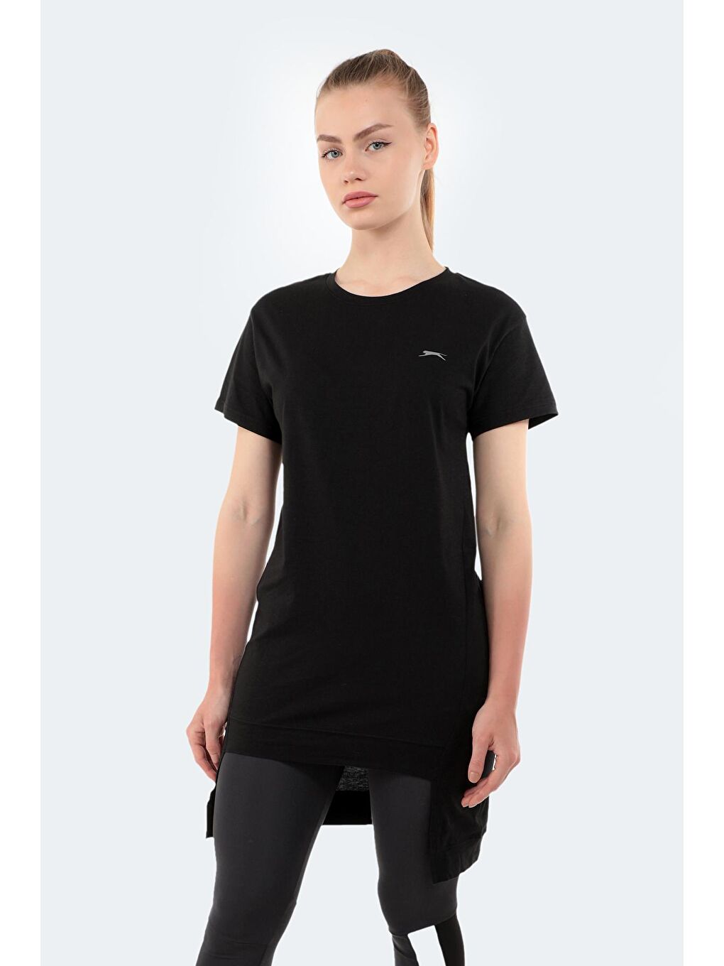 SLAZENGER Siyah MINATO Kadın T-Shirt Siyah