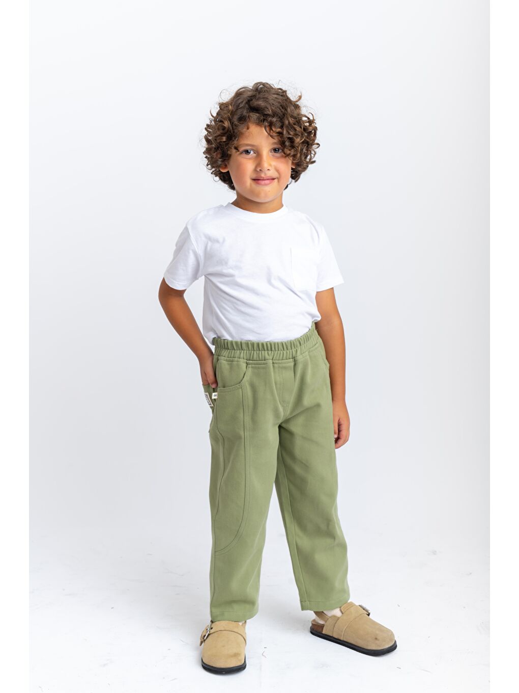 Yeşil Gabardin Pantolon 2-7 Yaş Olive