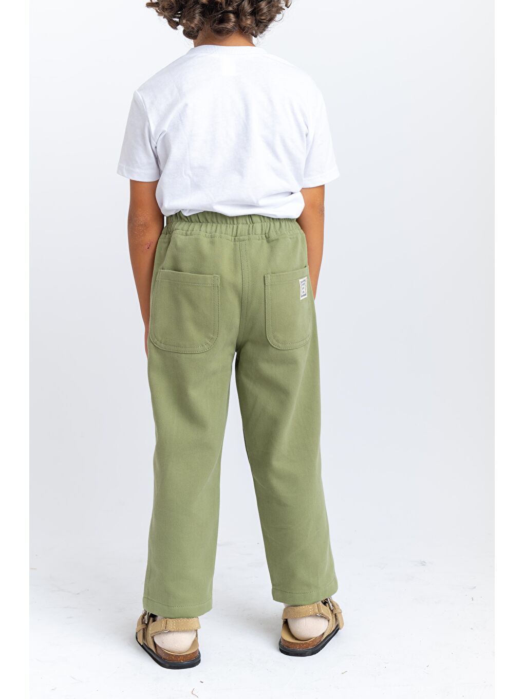 Yeşil Gabardin Pantolon 2-7 Yaş Olive-1