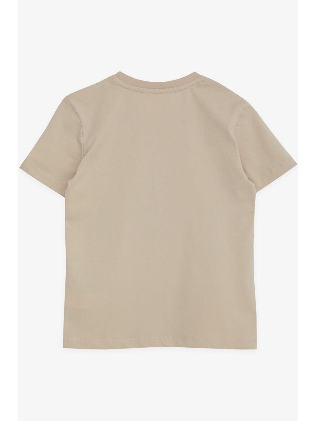 Erkek Çocuk Tişört Yazı Baskılı Bej (8-14 Yaş)-1