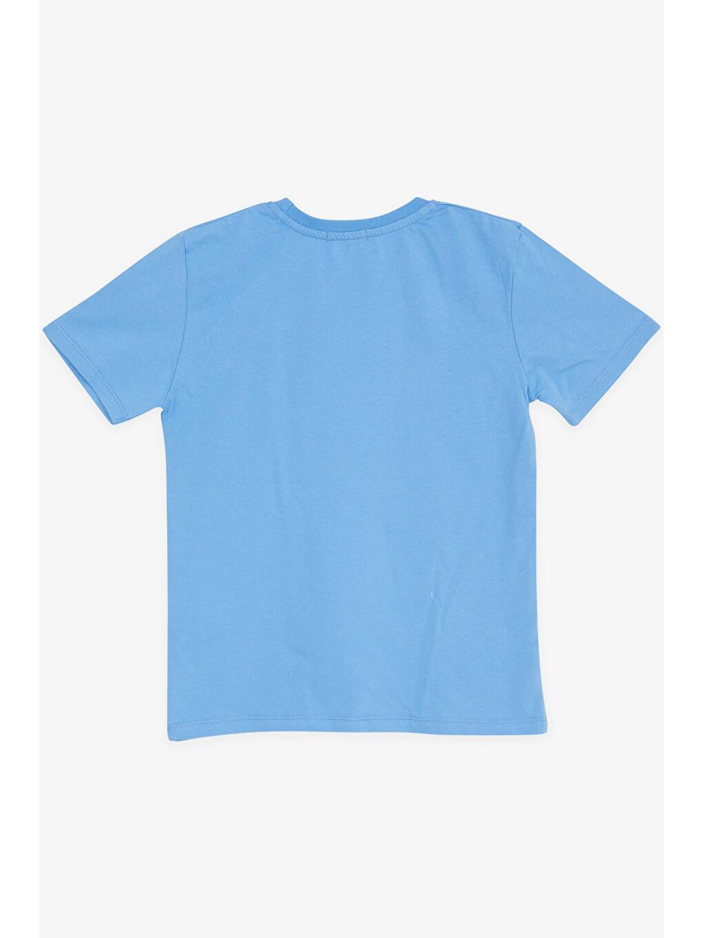 Erkek Çocuk Tişört Renkli Yazı Baskılı Mavi (12 Yaş)-1
